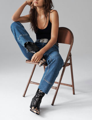 Free People - Risk Taker Mid Rise Straight Jeans