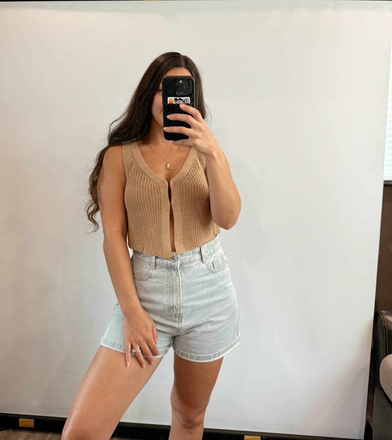 Blu Pepper - Front Hook Crochet Knit Tank Top