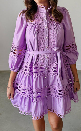 Entro - Pearl & Lace Mini Dress