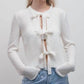 Blu Pepper - Front Bow Cardigan