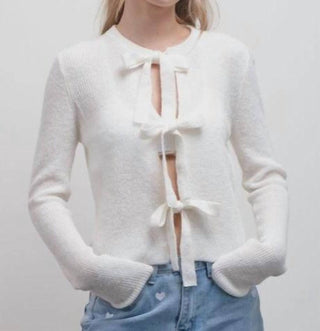Blu Pepper - Front Bow Cardigan