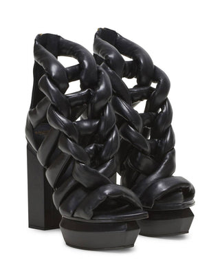 Balmain - Women's Ava Braided Block-heel Platform Pumps