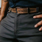 Lejon Leather Goods - Men's Vintage Bison Leather Granada Usa Made Belt