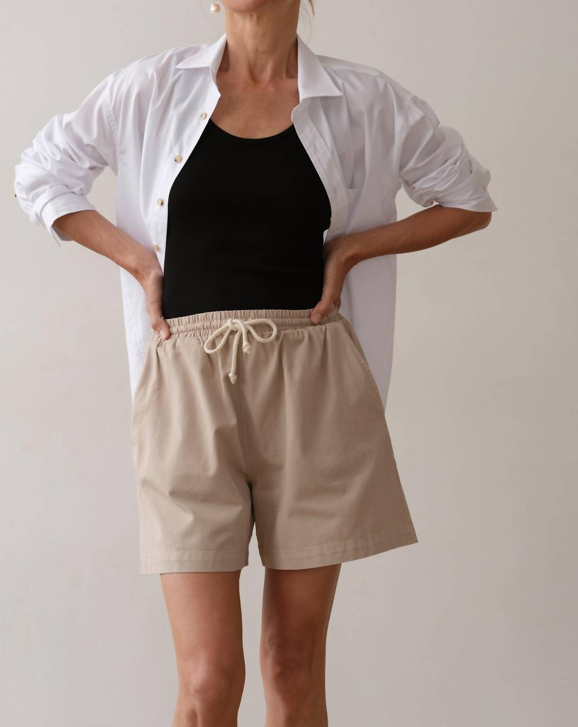 Donni. - Chino Drawstring Shorts