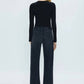 Pistola - Lexi Mid Rise Bowed Straight Jeans
