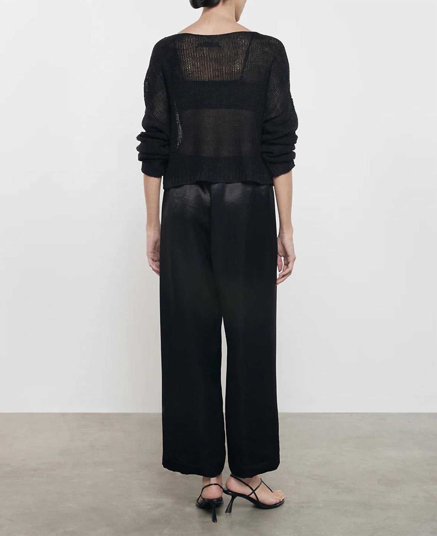 Enza Costa - Linen Open Knit Bateau Sweater