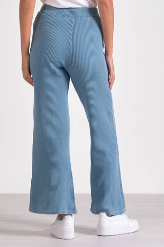 Elan - Drawstring Waffle Flare Pant