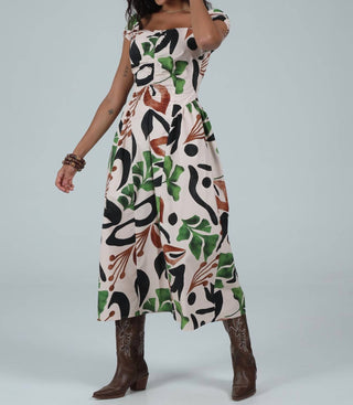 Aylaya - Women's Macron Macro Midi Dress