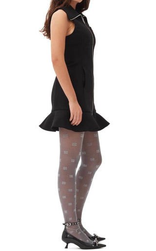 Ganni - Bonded Crepe Mini Dress