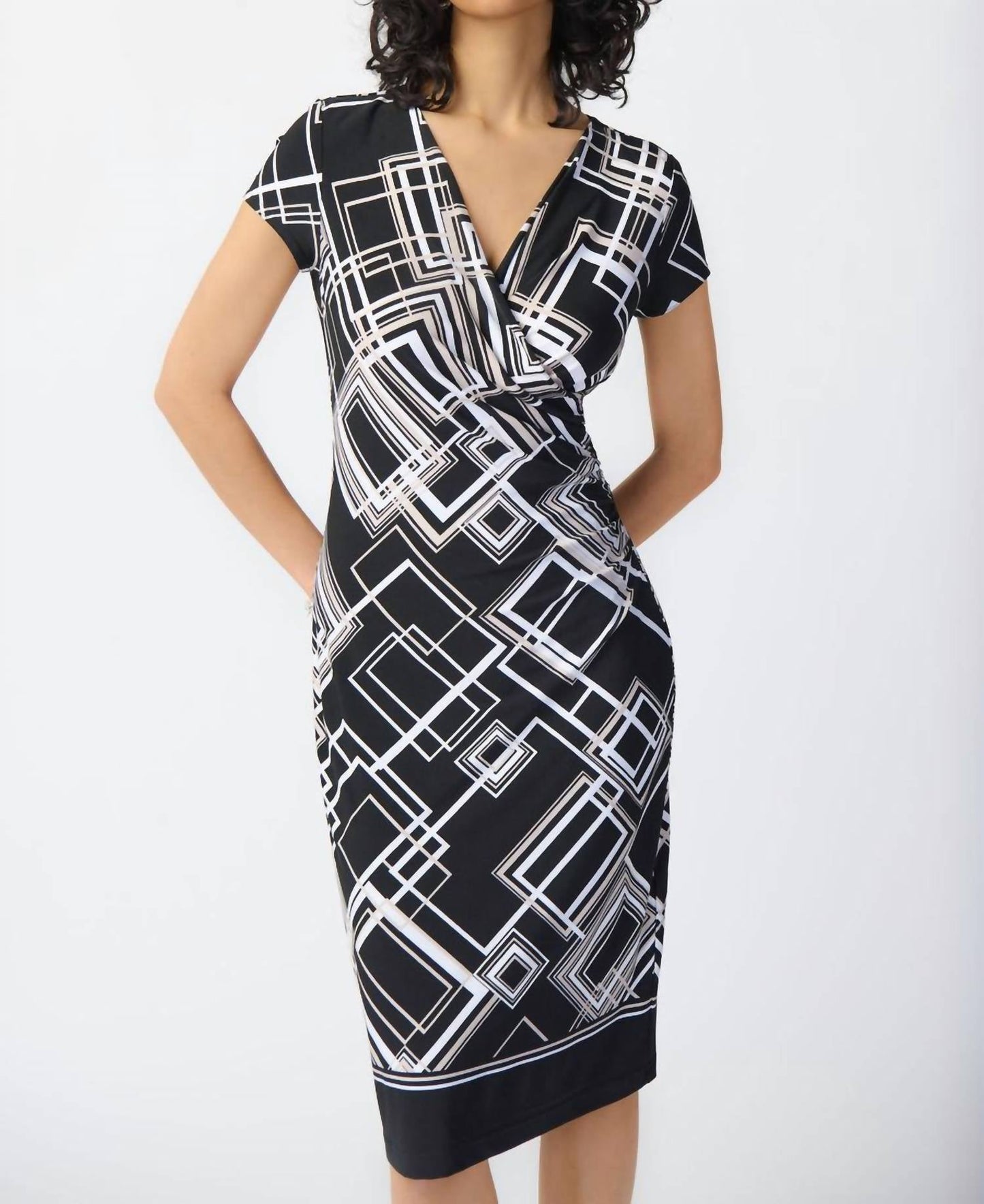 Joseph Ribkoff - Abstract Check Print Dress
