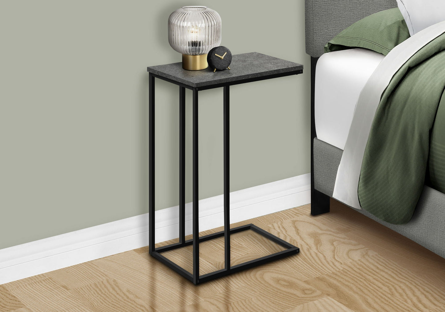 Accent Table, C-Shaped, Space-Saving Functionality