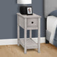 Accent End Table, 2 Tier, Narrow, Lamp, Storage Drawer, Charming Design