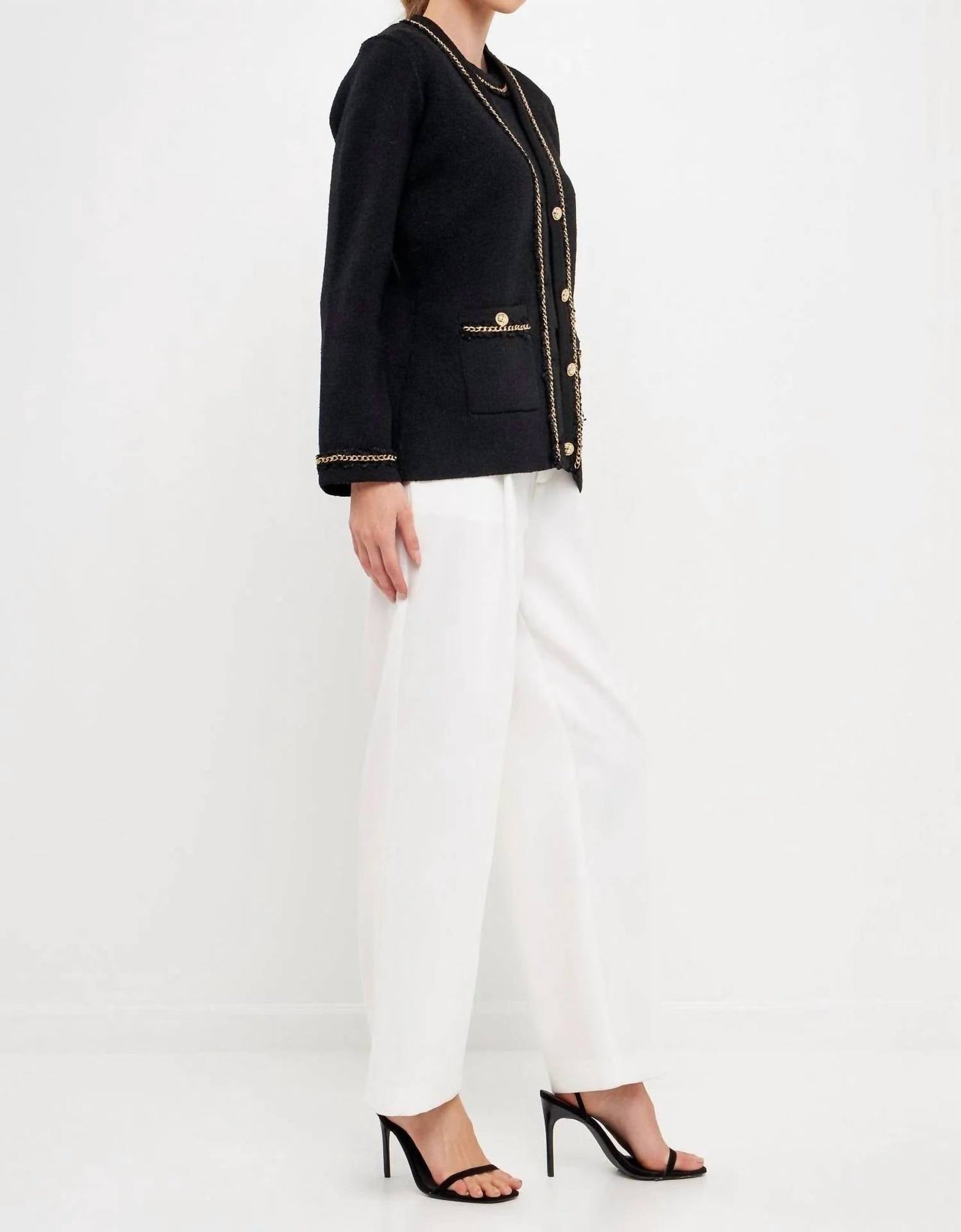 Endless Rose - Fifa Chain Trim Cardigan