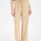 Blu Pepper - Pinstripe Drawstring Straight Leg Linen Pants