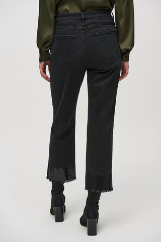 Joseph Ribkoff - Cropped Jeans With Frayed Hem