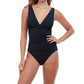 Profile By Gottex - V-Neck One Piece Swimsuit