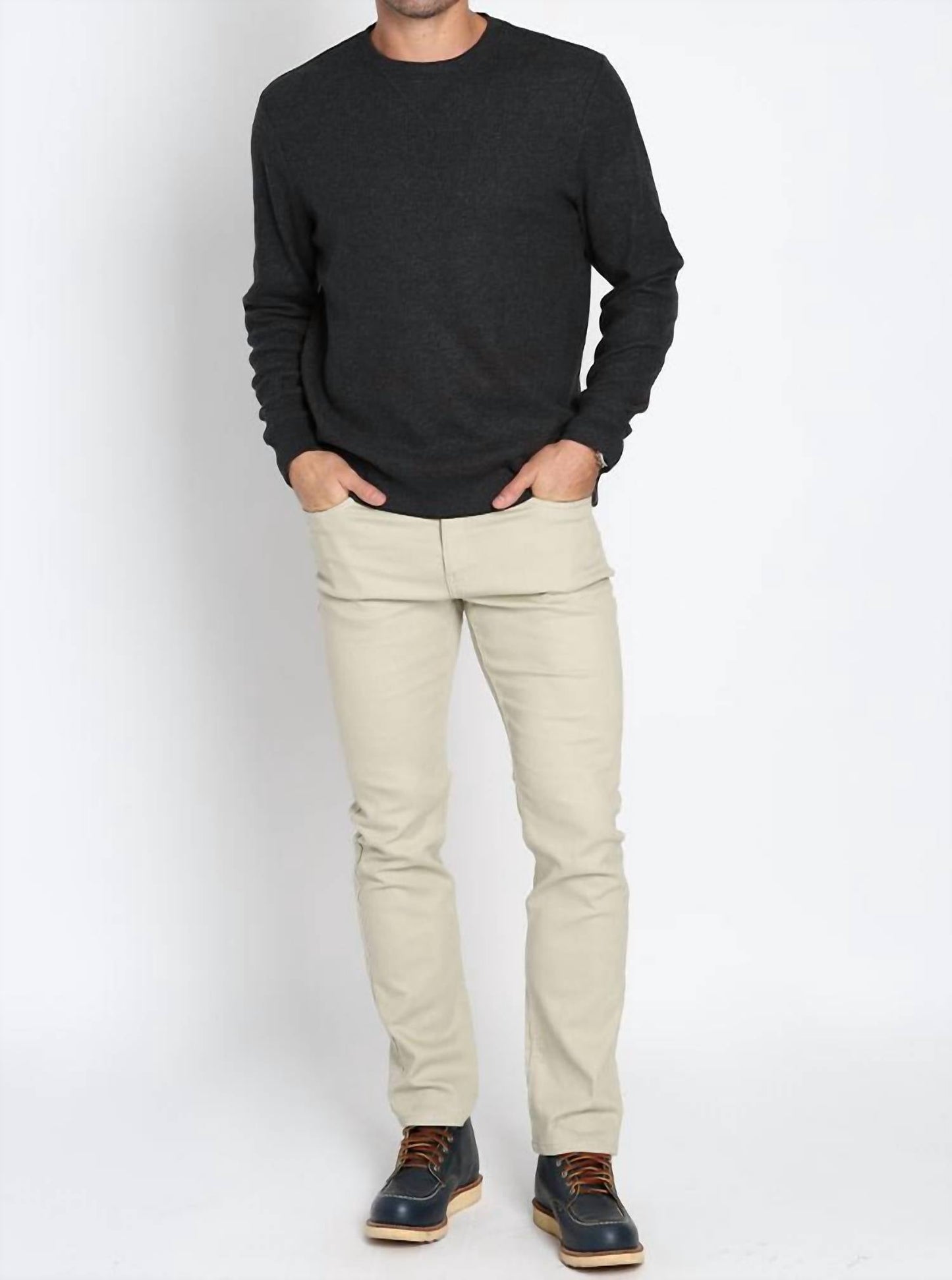 Jachs New York - Brushed Waffle Crewneck Sweatshirt
