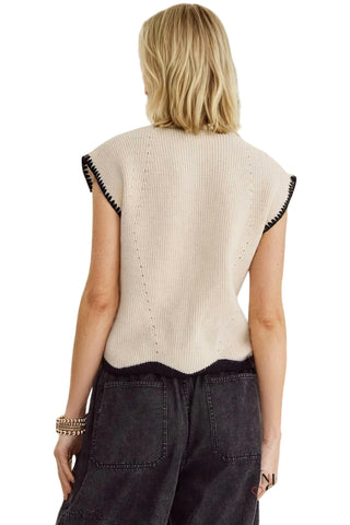 Entro - Madison Cap Sleeve Sweater Top