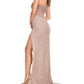 Ashleylauren - Crystal Beadwork Strapless Gown