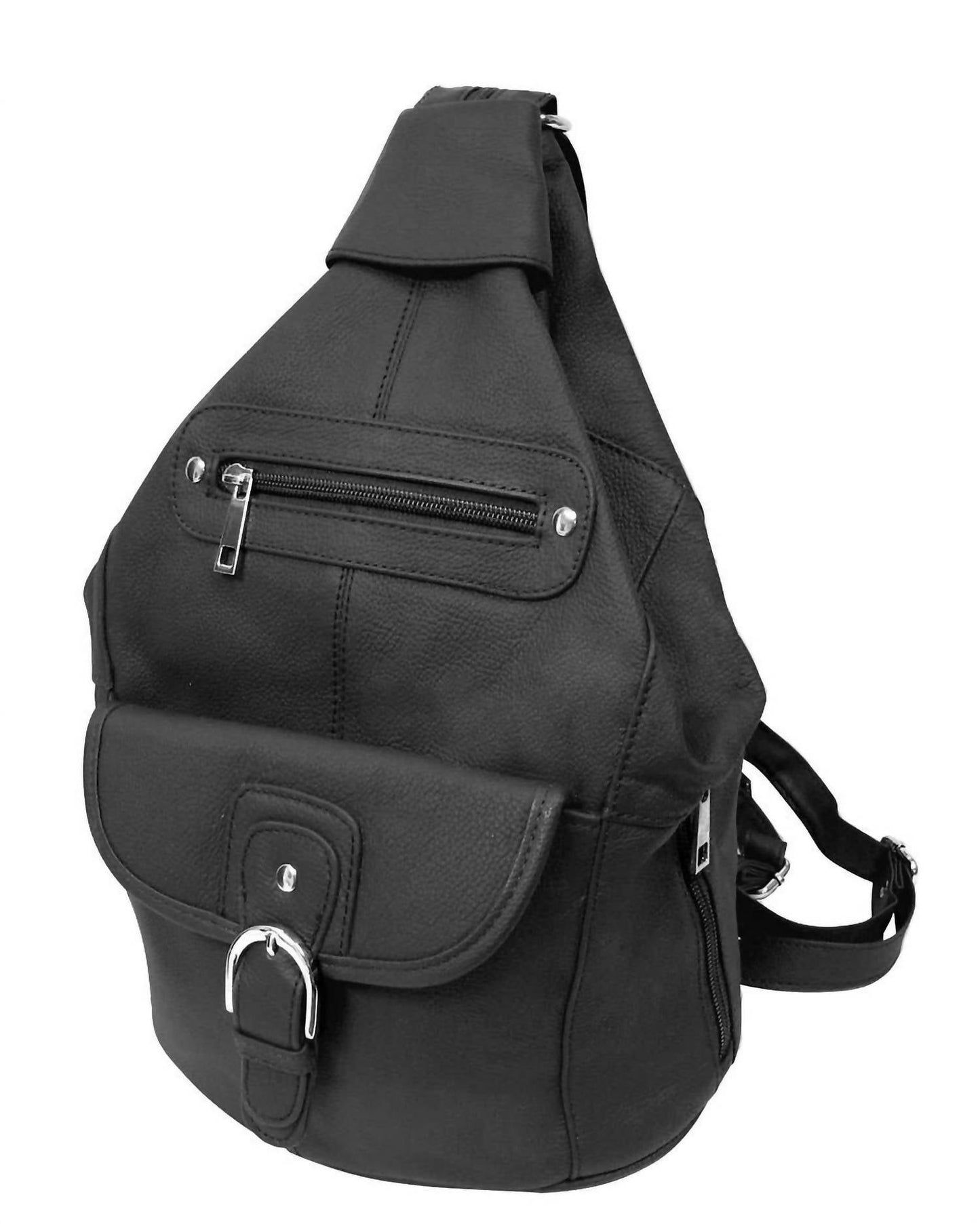 Roma Leathers - Women's Leather Backpack With Multi Compartments