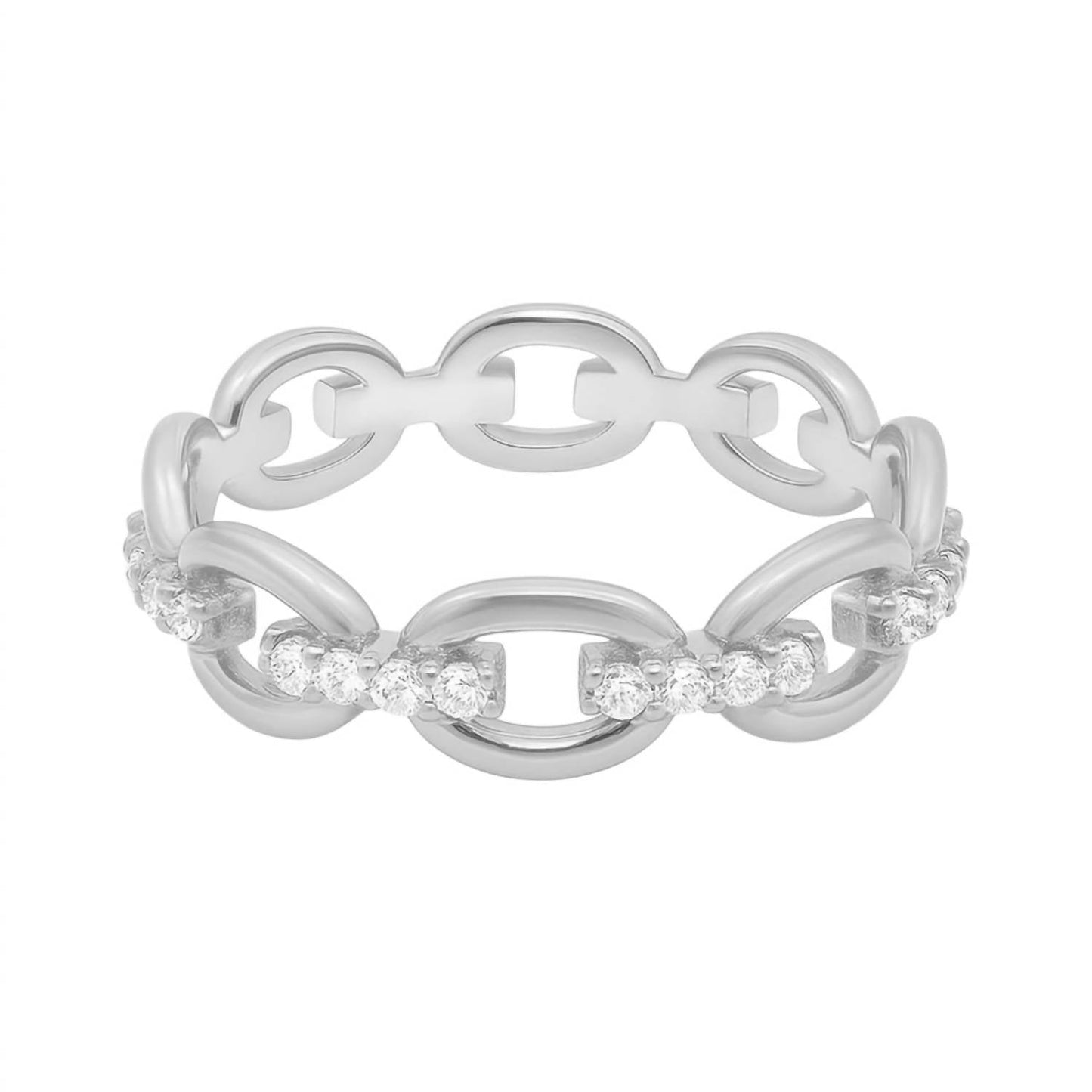 Allyanna Gifts - Women's Moissanite Oval Link Band Bracelet
