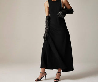 J.Crew - Long A-line Dress In Drapey Crepe