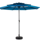Aluminium 10ft 3 Tier Auto-tilt Outdoor Patio Umbrella - Dark Blue