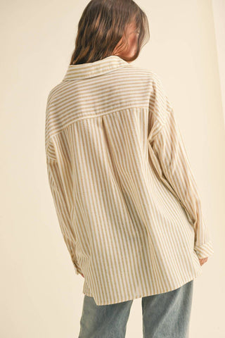 Miou Muse - Charlie Striped Button Down