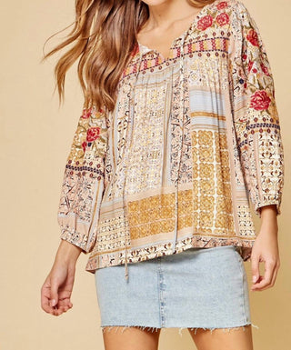 Andree By Unit - Embroidered Babydoll Top