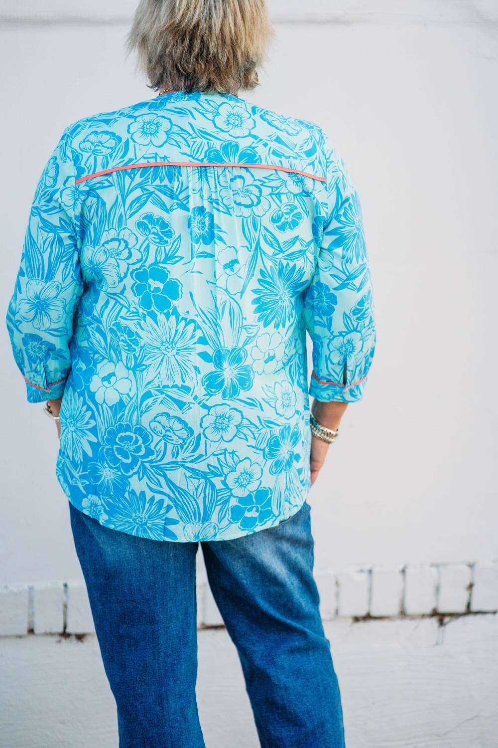 Fdj - Bicolor Floral Top