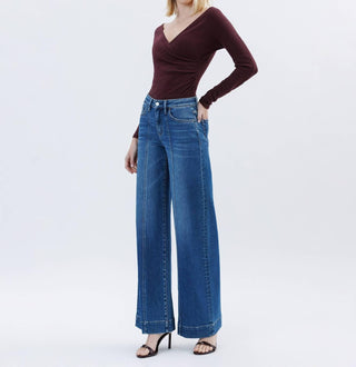 Flying Monkey - High Rise Trouser Hem Extreme Wide Leg Jeans