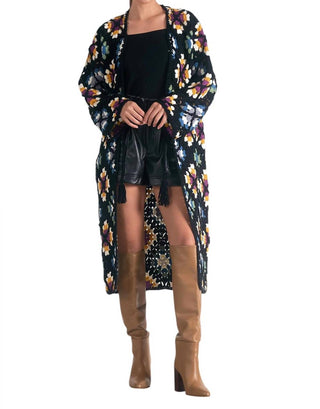 Elan - Valentina Granny Square Sweater Cardigan