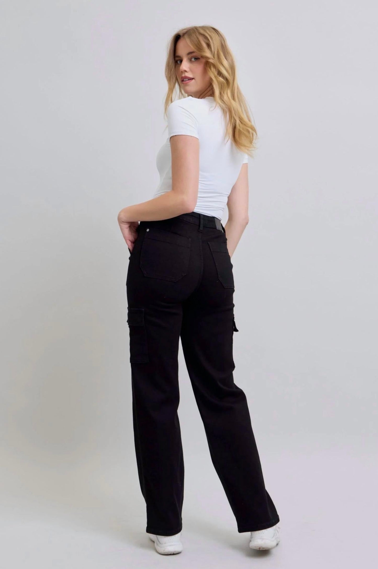 Judy Blue - Cargo Wide Leg Jeans