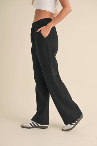 Kimberly C - Cozy Fleece Wide Leg Sweatpants