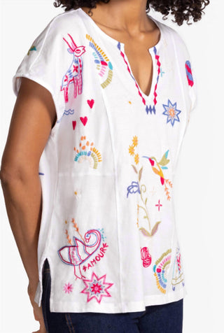 Johnny Was - Easy Paneled V-neck Tee