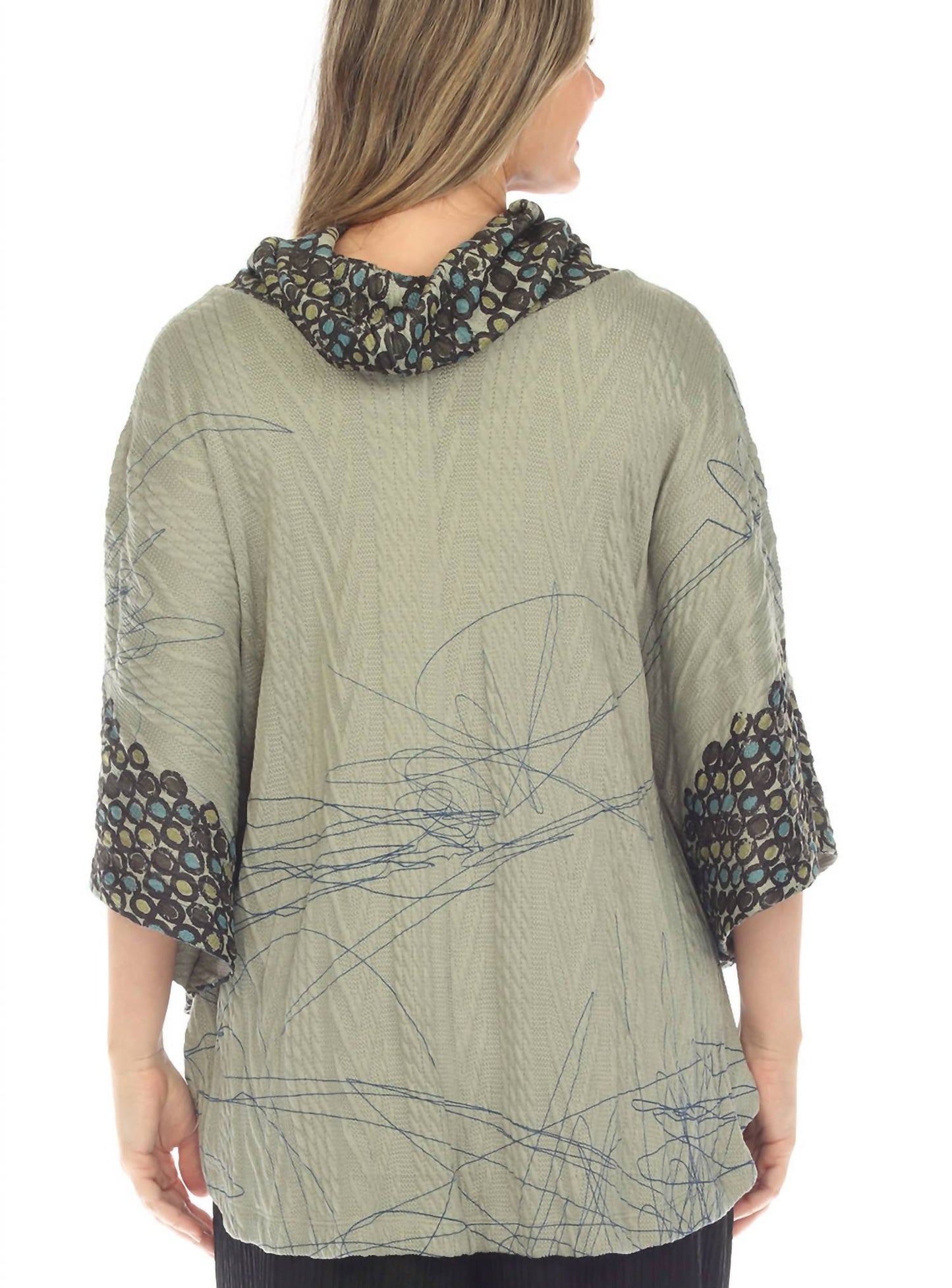 Inoah - Dog And Cat Cowl Neck Poncho - Plus