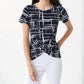 Joseph Ribkoff - ABSTRACT TIE FRONT TOP