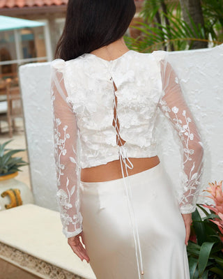 Astr - Bryne Floral Appliqué Top