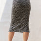 Trendsi - Jade By Jane Zebra Print Side Slit Midi Skirt