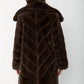 Joseph Ribkoff - Reversible Faux Fur Metallic Coat