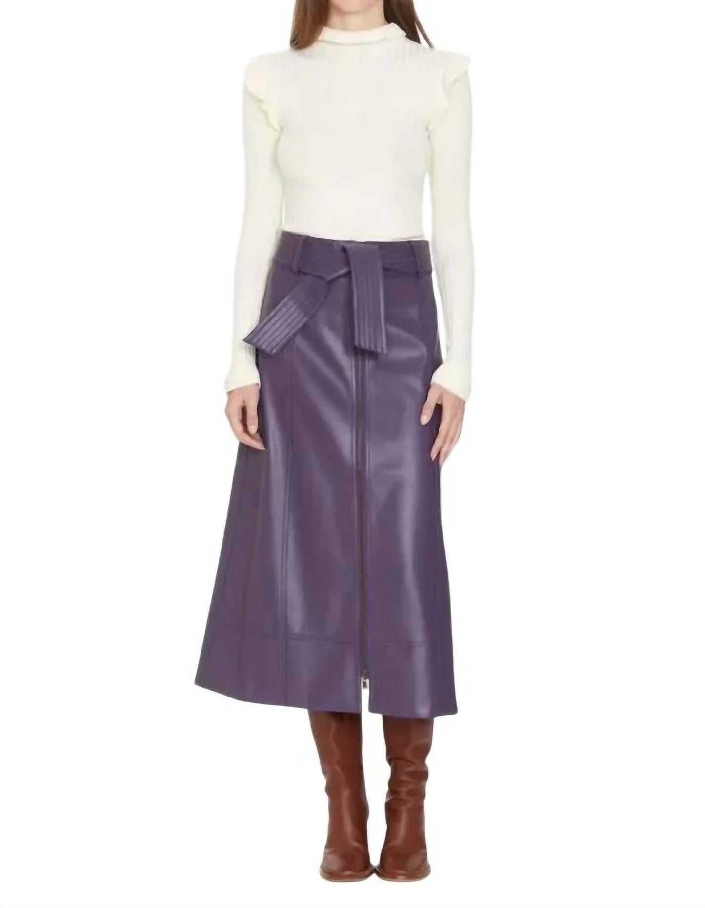 Marie Oliver - Greenwich Vegan Leather Skirt