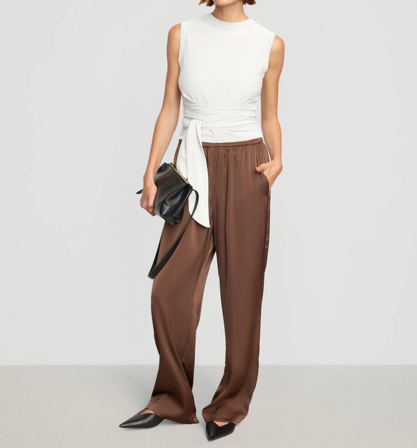 Modern Citizen - Rumi Cropped Sleeveless Wrap Top