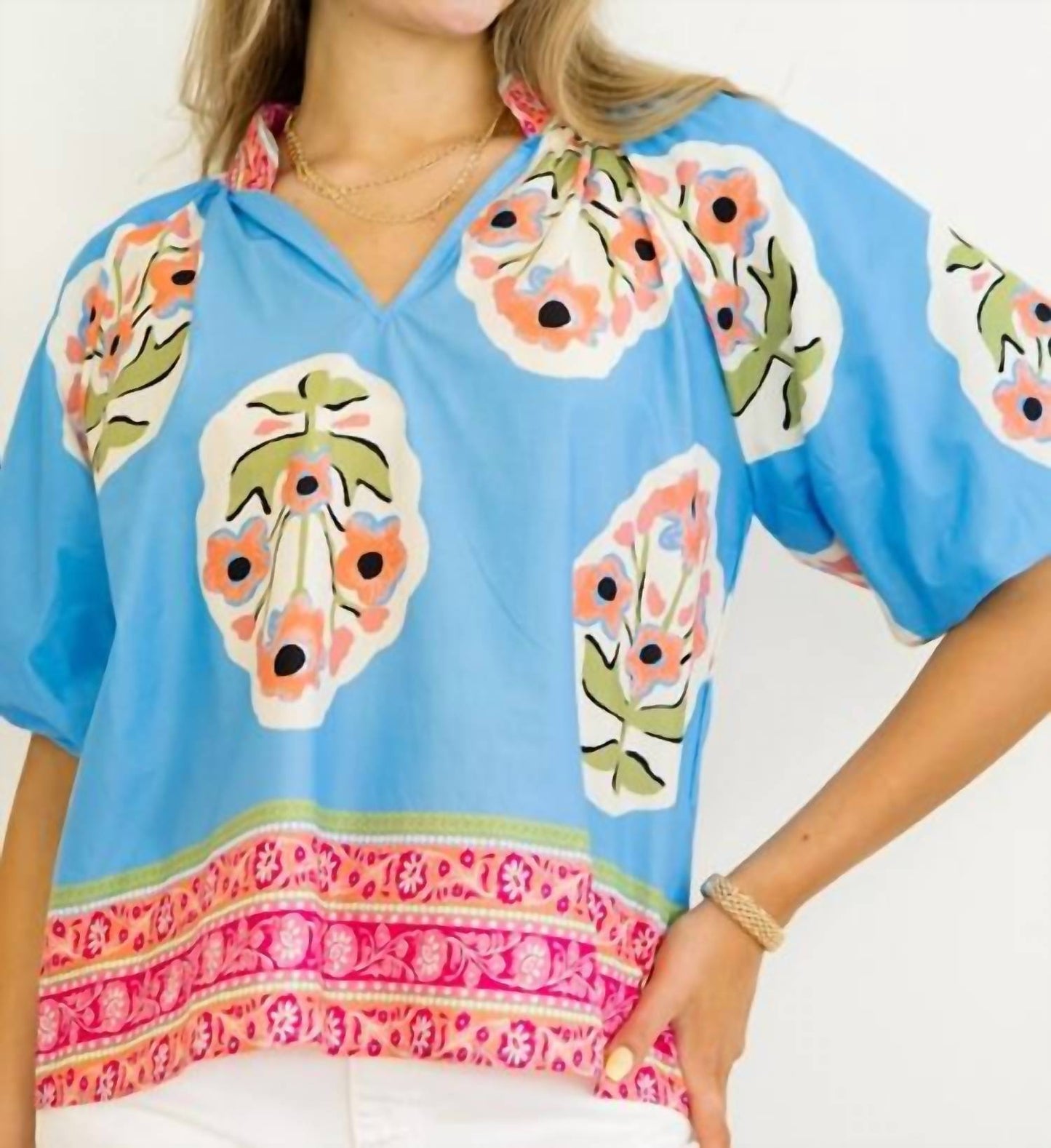 Umgee - Border Print Top