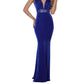 Vienna Prom - Straight Beaded Belt Prom Gown