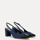 Veronica Beard - Women's Cecile Denim Cap-toe Slingback Pump