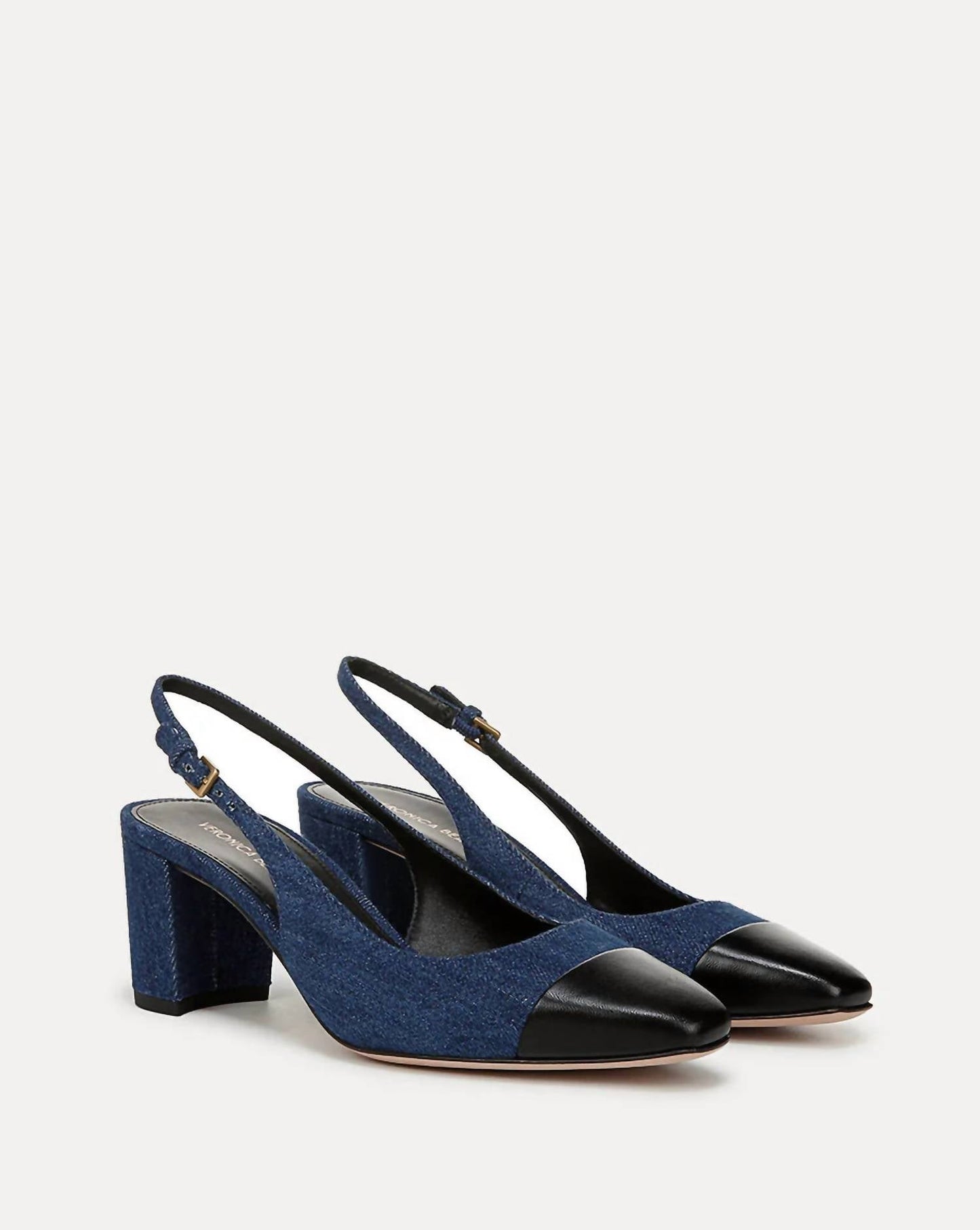 Veronica Beard - Women's Cecile Denim Cap-toe Slingback Pump