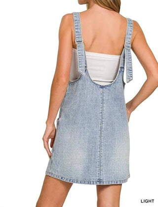 Trendsi - Zenana Denim Overall Mini Dress