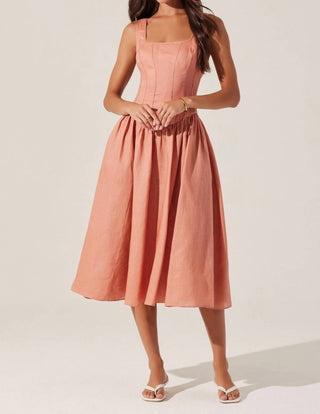 Astr - Thierry Linen Midi Dress