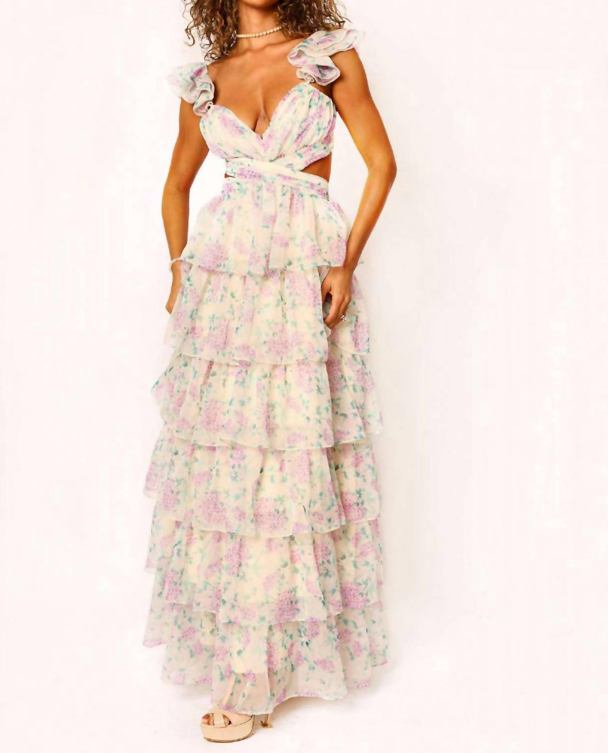 Amy Jane London - Ofilia Ruffle Floral Maxi Dress