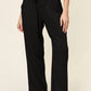 Double Take - Texture Drawstring Straight Pants